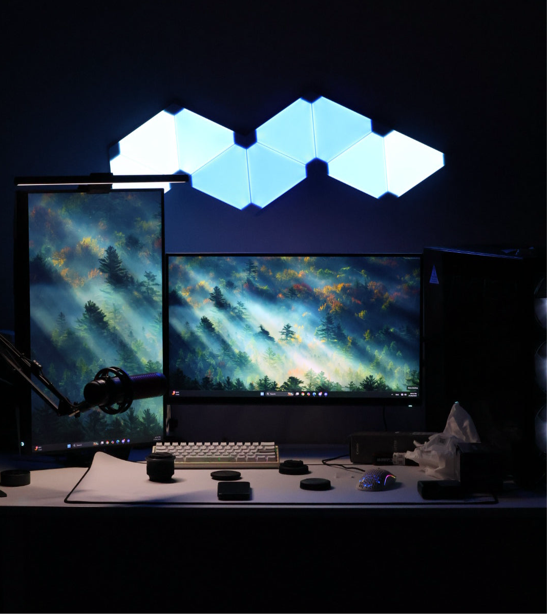 ‏ إضاءة نانو فيلوي مثلث 9 قطع